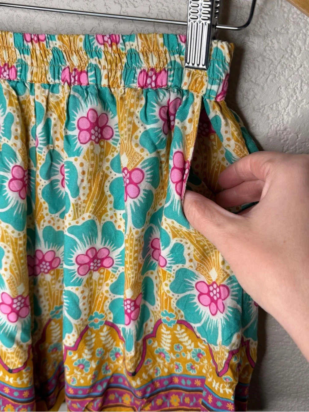 Natural Life Maribel Matching Top & Shorts Set Size Small/Medium Mustard Floral
